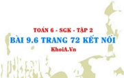 Bài 9.6 trang 72 Toán 6 Tập 2 Kết nối tri thức